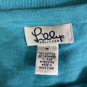 Lilly Pulitzer Tops - Lilly Pulitzer Vintage Blue Silk/Cashmere Top Lilly Pulitzer Tops - Lilly Pulitzer Vintage Blue Silk/Cashmere Top